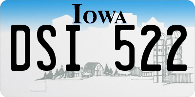 IA license plate DSI522