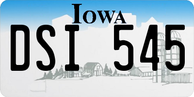 IA license plate DSI545