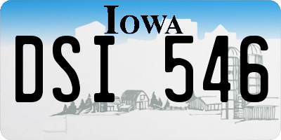 IA license plate DSI546
