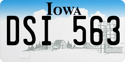 IA license plate DSI563