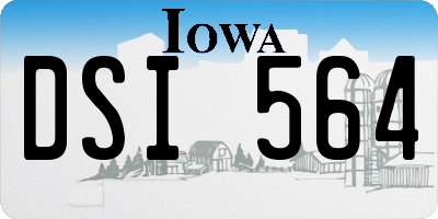 IA license plate DSI564