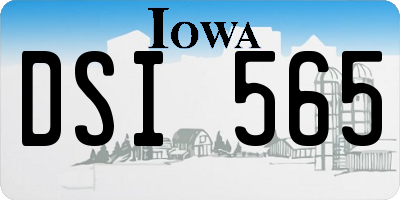 IA license plate DSI565