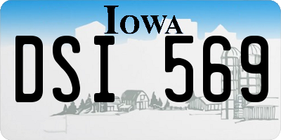 IA license plate DSI569