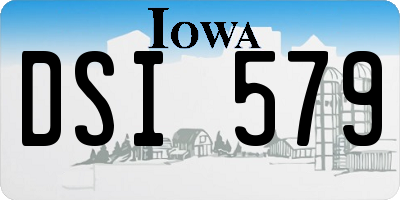 IA license plate DSI579