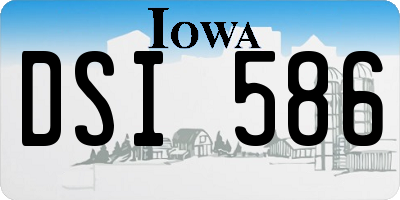 IA license plate DSI586