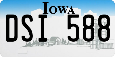 IA license plate DSI588