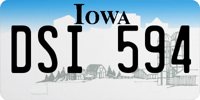 IA license plate DSI594