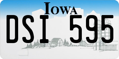 IA license plate DSI595