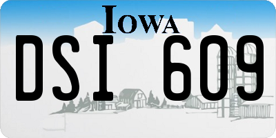 IA license plate DSI609