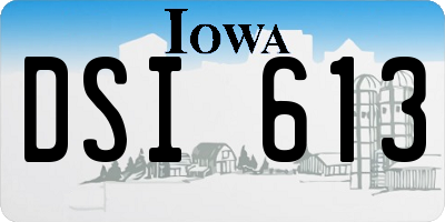 IA license plate DSI613