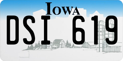 IA license plate DSI619
