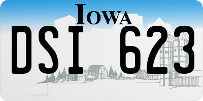 IA license plate DSI623