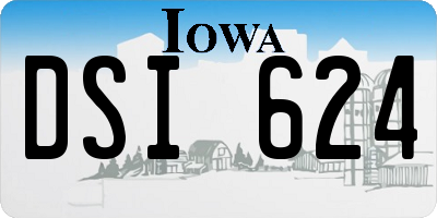 IA license plate DSI624