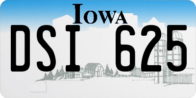 IA license plate DSI625