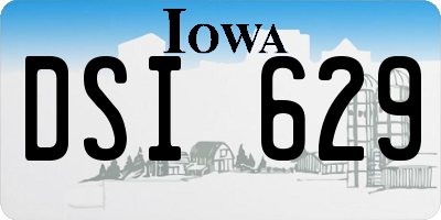 IA license plate DSI629
