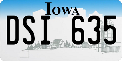 IA license plate DSI635