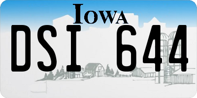 IA license plate DSI644