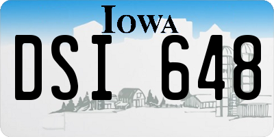 IA license plate DSI648