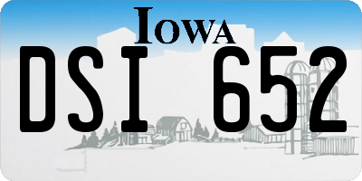 IA license plate DSI652