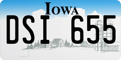 IA license plate DSI655