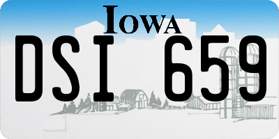IA license plate DSI659