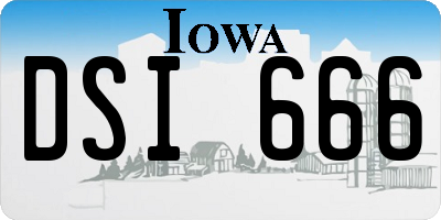 IA license plate DSI666