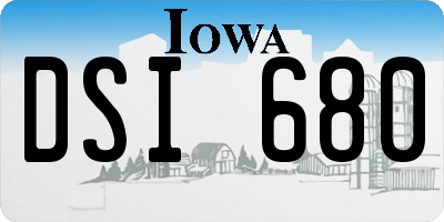 IA license plate DSI680