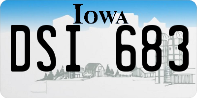 IA license plate DSI683