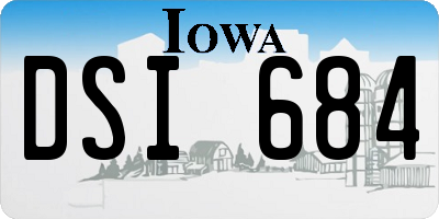IA license plate DSI684