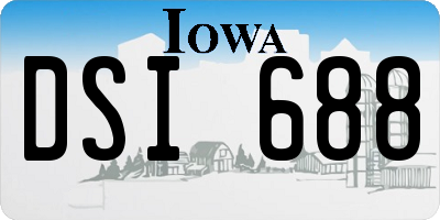 IA license plate DSI688