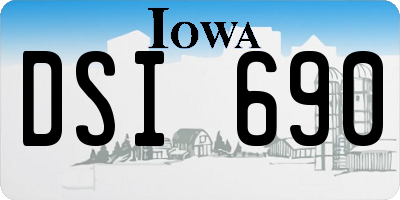 IA license plate DSI690