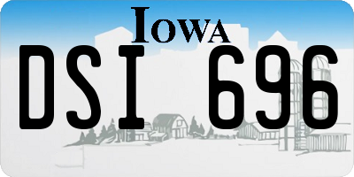 IA license plate DSI696