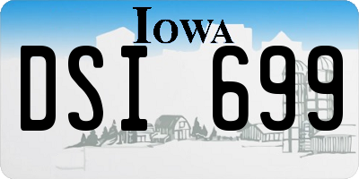 IA license plate DSI699