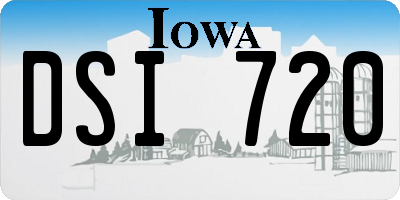 IA license plate DSI720