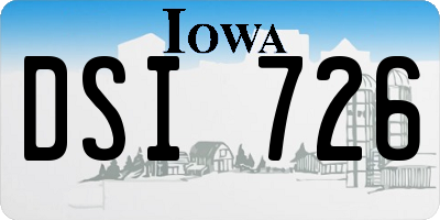 IA license plate DSI726