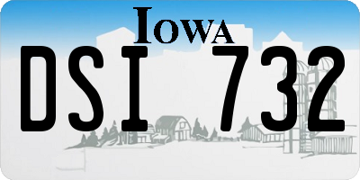 IA license plate DSI732