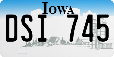 IA license plate DSI745