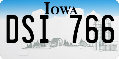 IA license plate DSI766