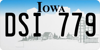 IA license plate DSI779