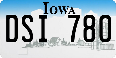 IA license plate DSI780