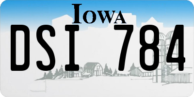 IA license plate DSI784