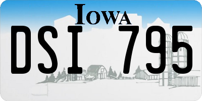 IA license plate DSI795