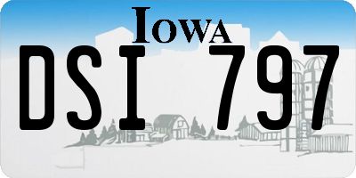 IA license plate DSI797