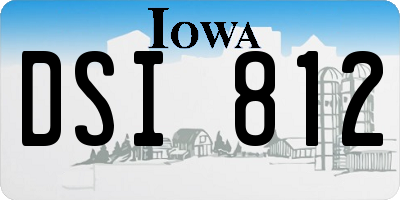 IA license plate DSI812