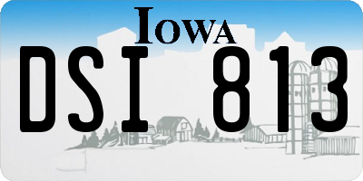 IA license plate DSI813