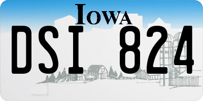 IA license plate DSI824