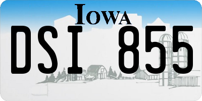 IA license plate DSI855