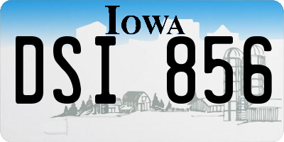 IA license plate DSI856