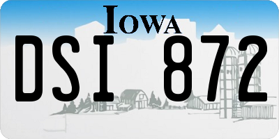 IA license plate DSI872