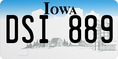 IA license plate DSI889